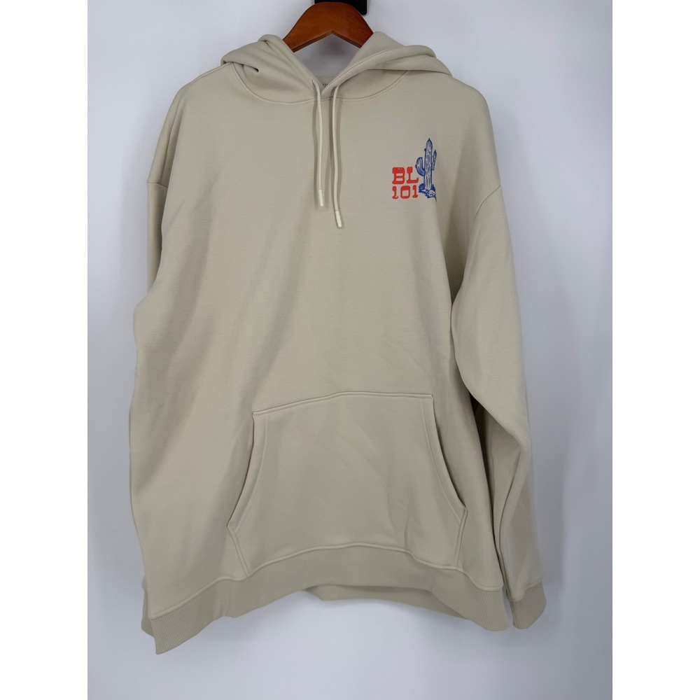 Baseball Lifestyle 101 Mens Hoodie 2XL Tan Desert Cactus Western Streetwear